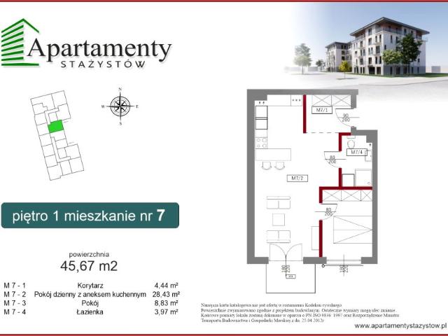 Mieszkanie 45,7m²