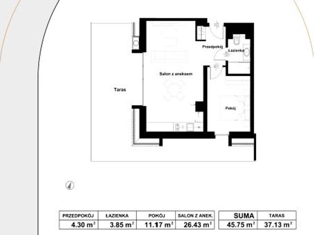 Mieszkanie 45,8m²