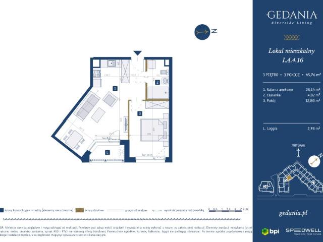Mieszkanie 45,8m²