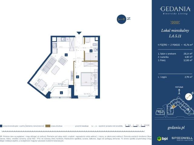 Mieszkanie 45,8m²