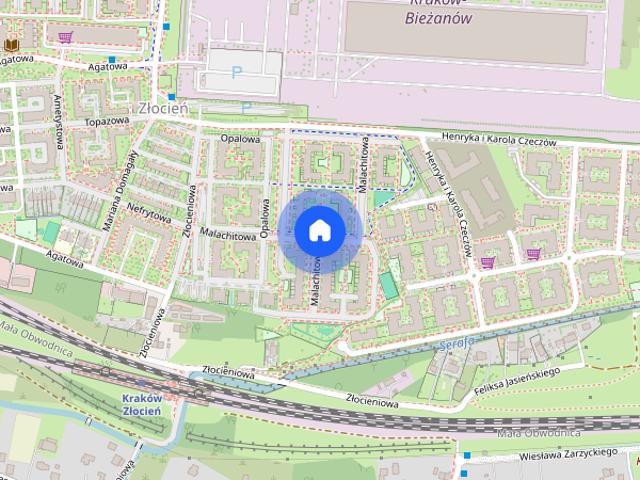 Mieszkanie 45m2,Kraków, Klimatyzacja widok na zieleń