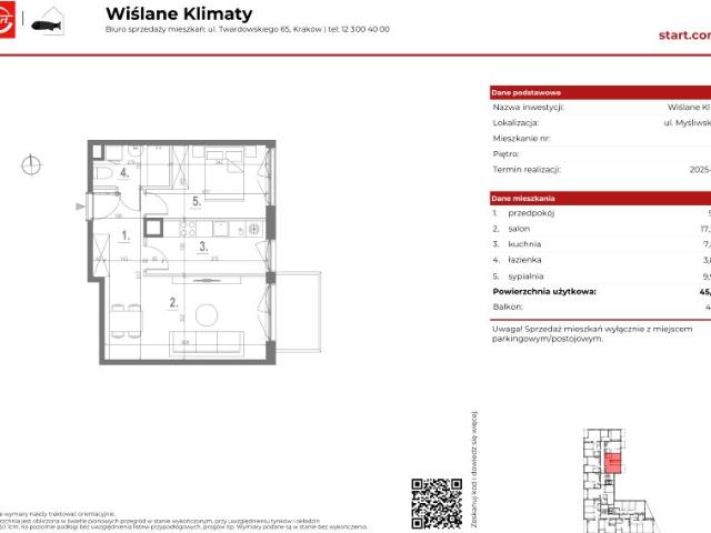 Mieszkanie 45,1m²