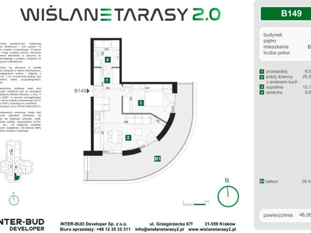Mieszkanie 46,1m²
