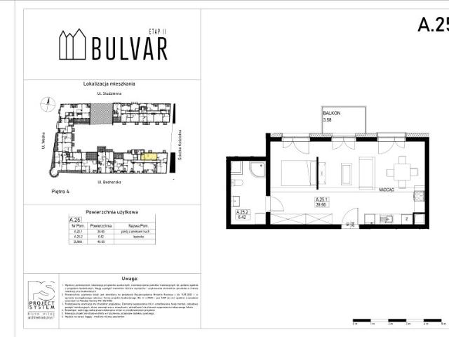 Mieszkanie 46,1m²