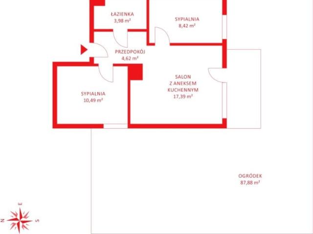 Mieszkanie 46,23 m², Straszyn