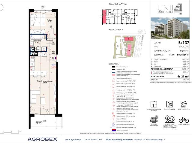 Mieszkanie 46,1m²