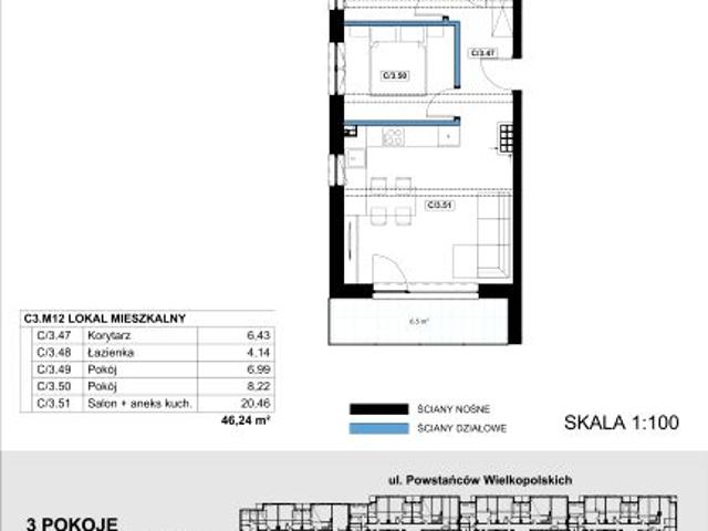 Mieszkanie 46,2m²