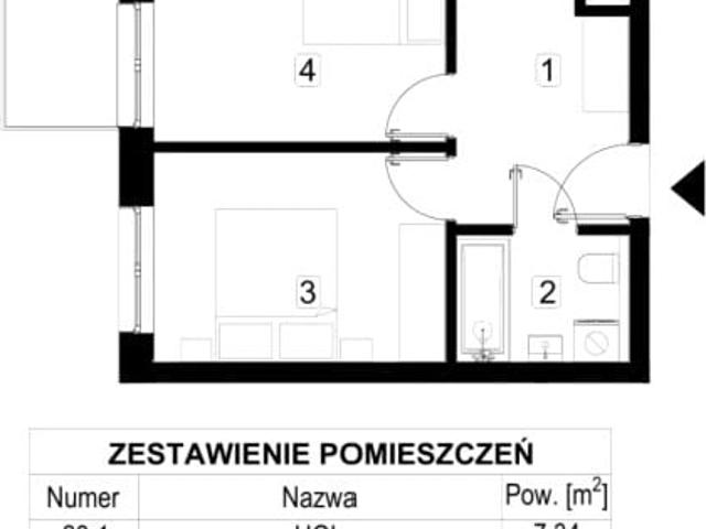 Mieszkanie 46,2m²
