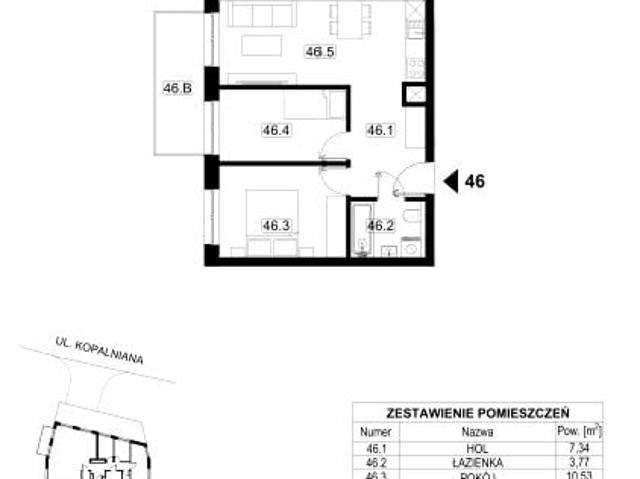 Mieszkanie 46,2m²