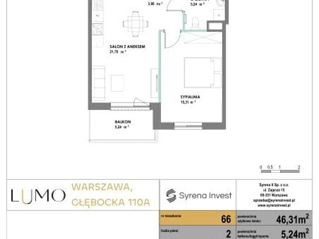 Mieszkanie 46,3m²