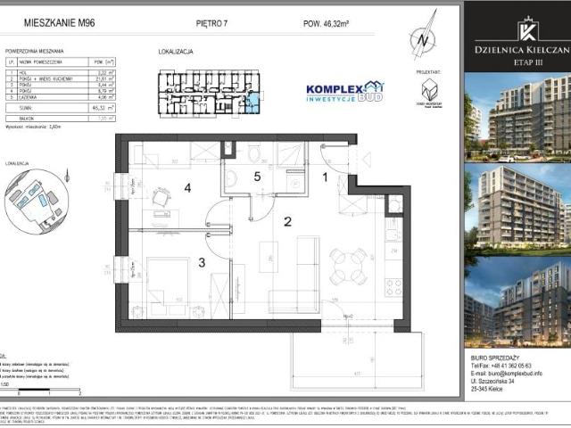 Mieszkanie 46,3m²