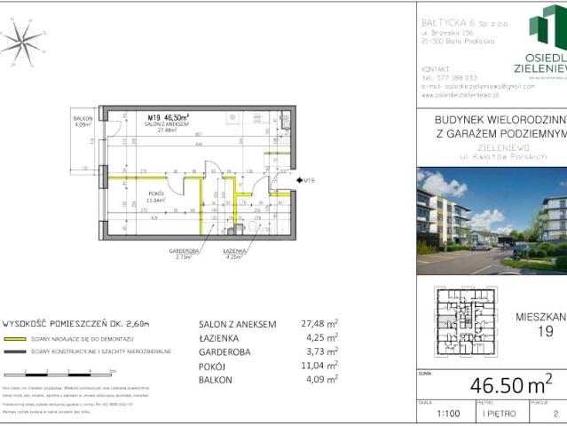 Mieszkanie 46,5m²