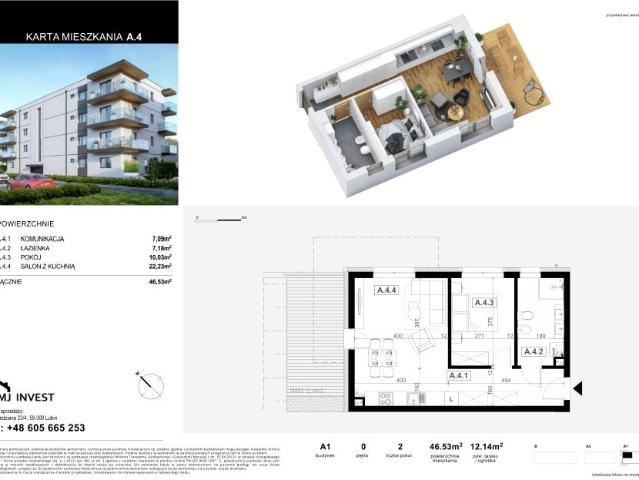 Mieszkanie 46,5m²