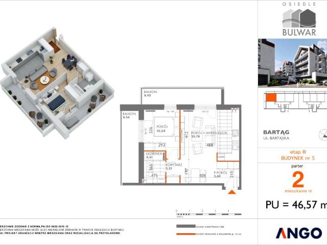 Mieszkanie 46,6m²