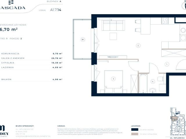 Mieszkanie 46,7m²