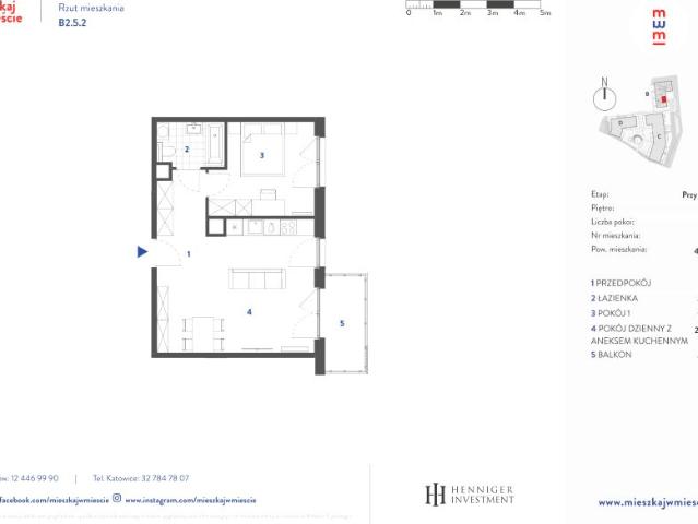 Mieszkanie 46,8m²