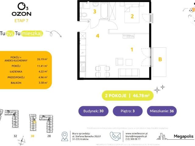 Mieszkanie 46,8m²