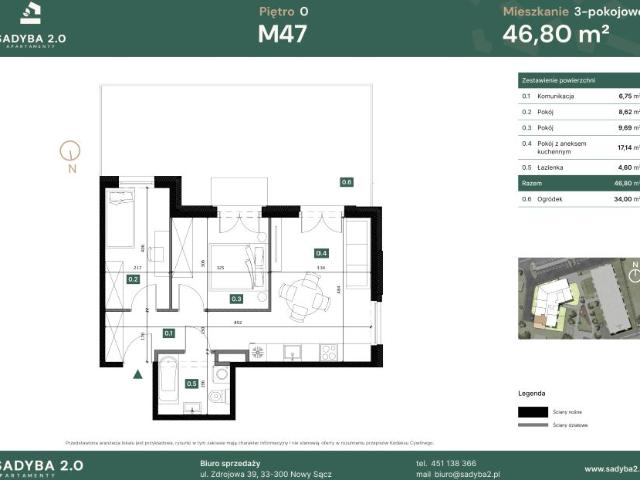 Mieszkanie 46,8m²