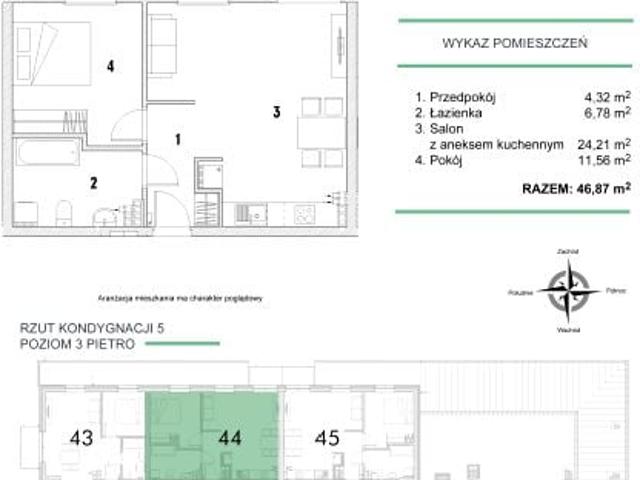 Mieszkanie 46,9m²