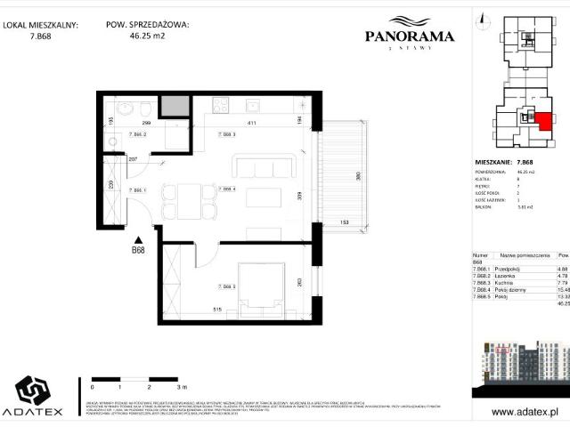 Mieszkanie 46,5m²