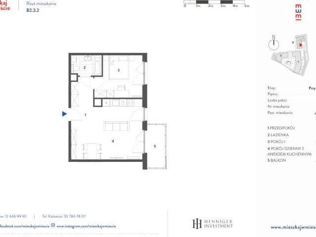 Mieszkanie 46,9m²