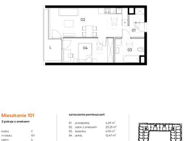 Mieszkanie 46,9m²