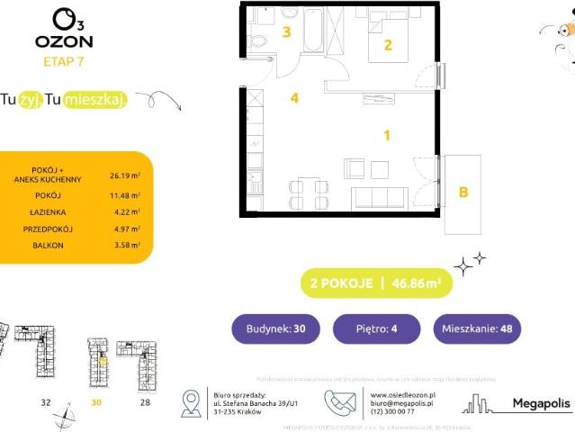 Mieszkanie 46,9m²