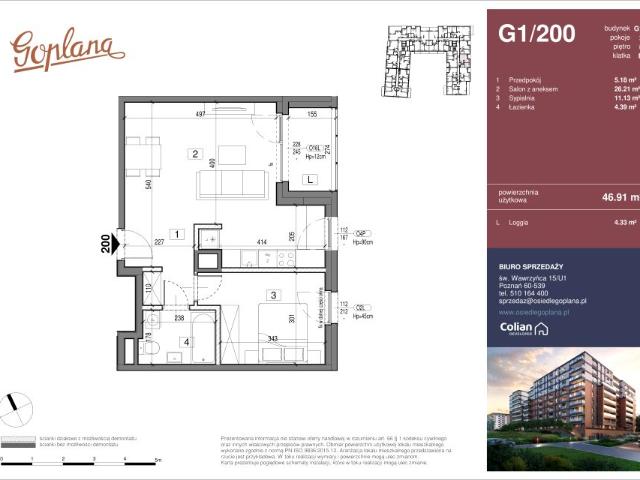 Mieszkanie 46,9m²