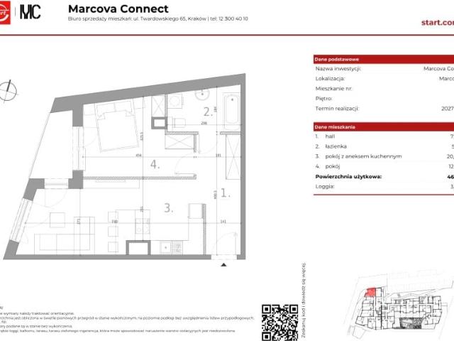 Mieszkanie 46m²