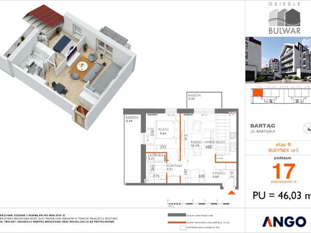 Mieszkanie 46m²