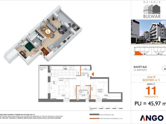 Mieszkanie 46m²