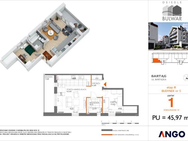 Mieszkanie 46m²