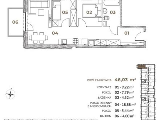 Mieszkanie 46m²