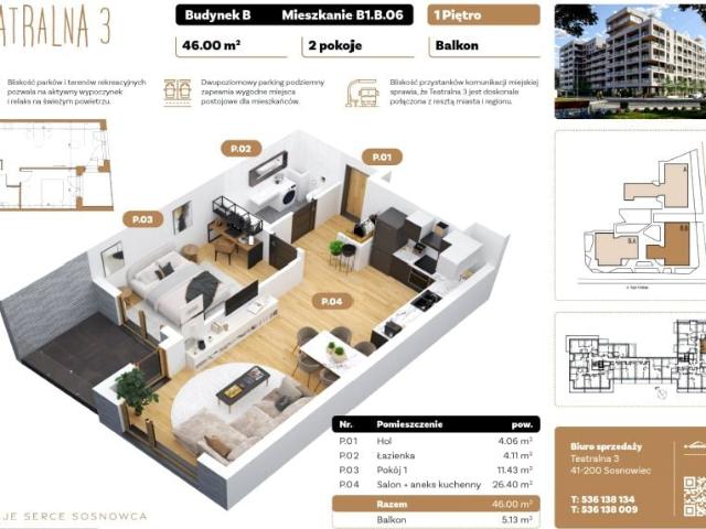 Mieszkanie 46m²