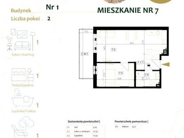 Mieszkanie 47,1m²