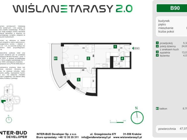 Mieszkanie 47,1m²