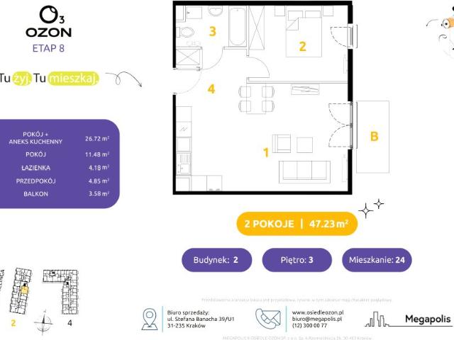 Mieszkanie 47,2m²
