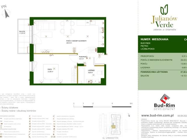 Mieszkanie 47,4m²