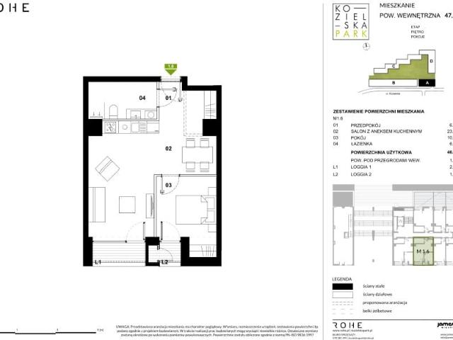 Mieszkanie 46,6m²