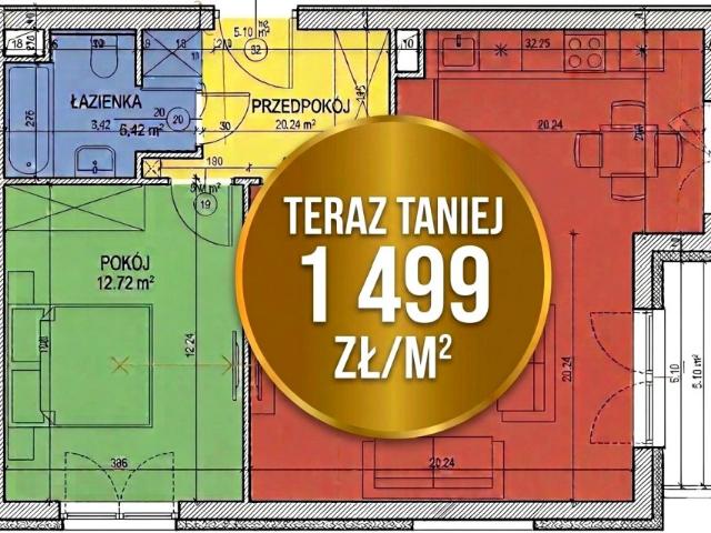 Mieszkanie 47,91 m², Lublin