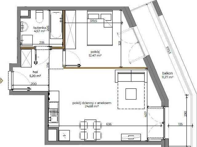 Mieszkanie 47m²