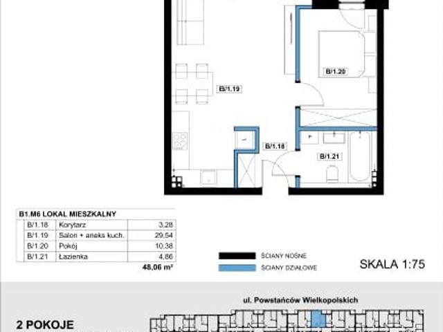 Mieszkanie 48,1m²