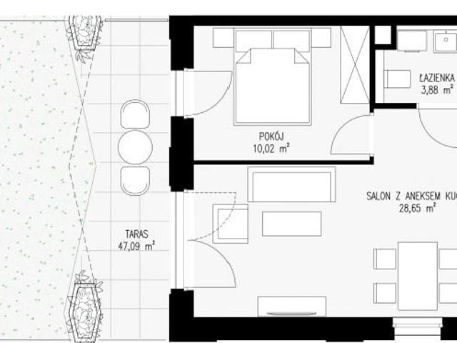 Mieszkanie 48,3m²