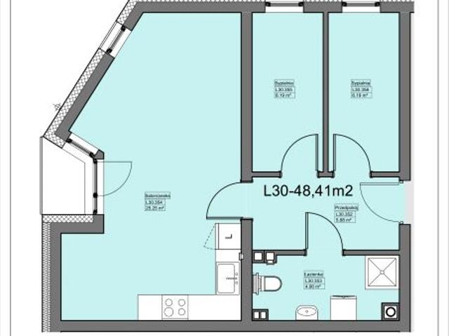 Mieszkanie 48,4m²