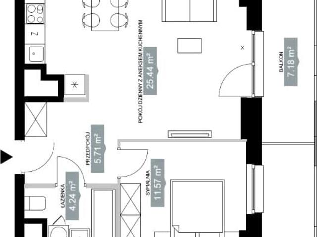 Mieszkanie 48,50 m², Warszawa