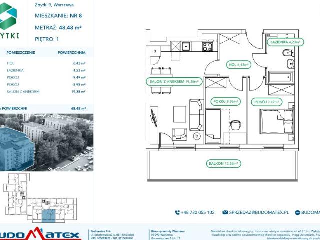 Mieszkanie 48,5m²
