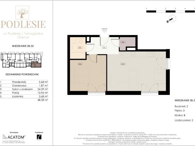 Mieszkanie 48,6m²