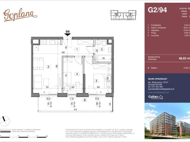 Mieszkanie 48,8m²