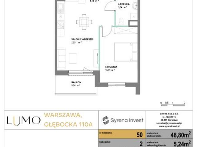 Mieszkanie 48,8m²