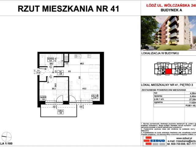 Mieszkanie 49,1m²